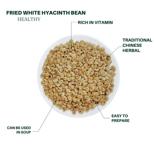 Visit the Store (0.5 lb) Royal Seafood USA Dried Fried White Hyacinth Bean White lablab bean Bai bian dou Chinese Bean