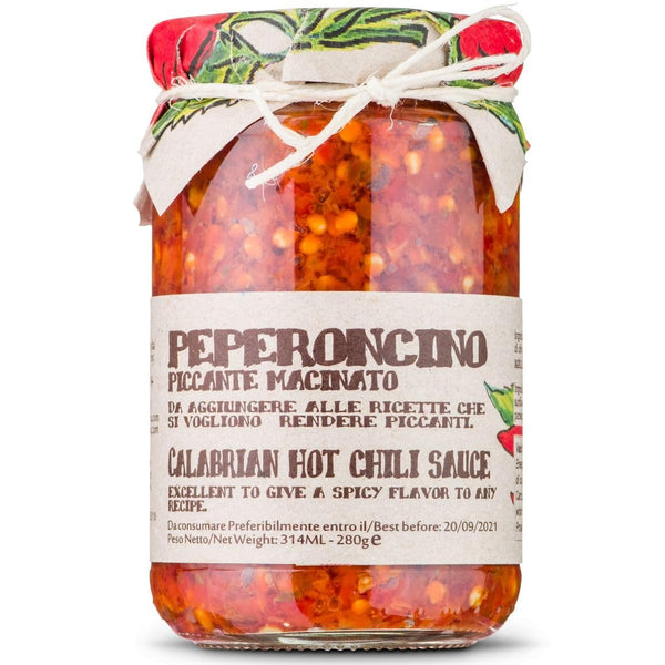 ARTIGIANI DEI SAPORI - Crushed Calabrian Chili Peppers In Oil Glass, 9.8