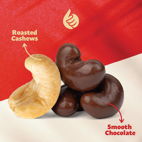 2-Pound Dark Chocolate Covered Cashews Bag | Bulk Dark Chocolate Nuts | Coated Roasted Cashews for Snacking, Gifting