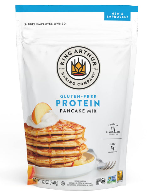 King Arthur Flour Gluten Free Protein Pancake Mix, Non-GMO Project Verified, No