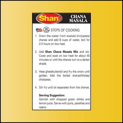3.52 oz (100g) Packet Pack 3 Shan Chana Masala Spice Mix - Authentic Punjabi Chickpea Curry Seasoning Powder Vegetarian