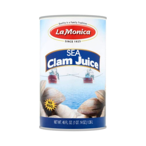 46 oz LaMonica Sea Clam Juice All-Natural Broth from Wild Caught Sea Clams No MSG Perfect for Chowders, Soups & Seafood