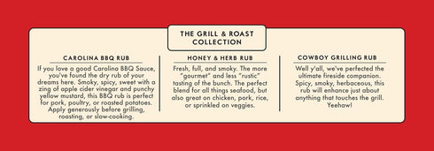 Spicewalla 3 Pack Grill Dry Rub | Carolina Pork, Cowboy Grilling, Honey Herb | BBQ Gift Set for Pork, Steak, Chicken &