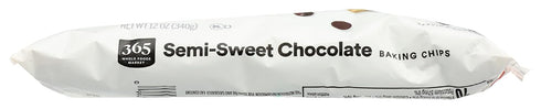 365 by Whole Foods Market 12 , Semi-Sweet Chocolate Baking Chips, Ounce