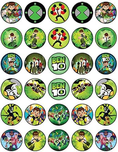 30 x Edible Cupcake Toppers – Galactic Hero Design of Edible Cake Decorations, Uncut Edible on Wafer Sheet