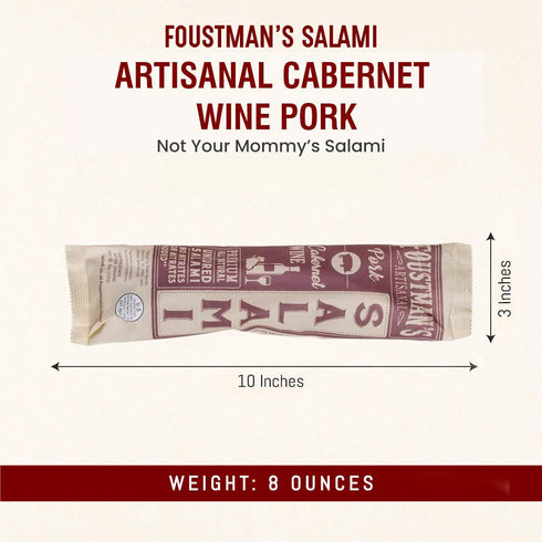 Artisanal Nitrate-Free Salami with Cabernet Wine - Naturally Cured
