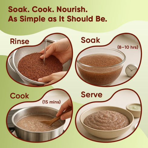 (1lb 450g 16oz) Danodia Foods Organic Finger Millet/Ragi/Kelvaragu / / | Super High Calcium, Gluten-Free Unpolished Red