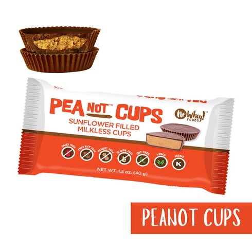 (3 Pack) Vegan, Gluten Free, Nut Free |Large Chocolate PeaNot Butter Cups | Dairy Free, Soy Free, Sesame Free | Allergy