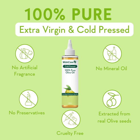 WishCare 100 200ml B07KSW7X5G Percent Pure Premium Cold Pressed Olive Carrier Oil