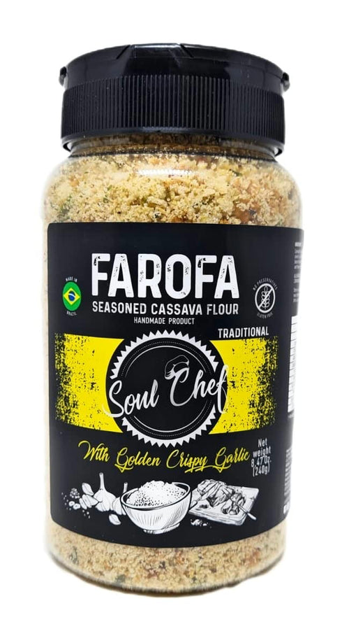 Soul Chef Seasoned Cassava Flour - Traditional - Farofa - Imported from Brazil -