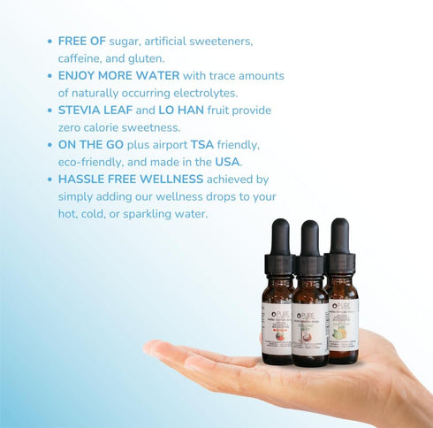 Immunity -12 Pure Inventions - Coconut Water, Lemon Lime & Watermelon Water Infusion Drops - Antioxidants, Vitamin C