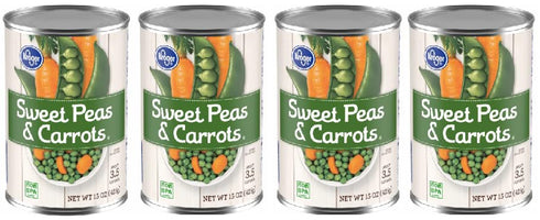 Generic Sweet Peas & Carrots (Pack Of 4 Cans) 15 oz. Each