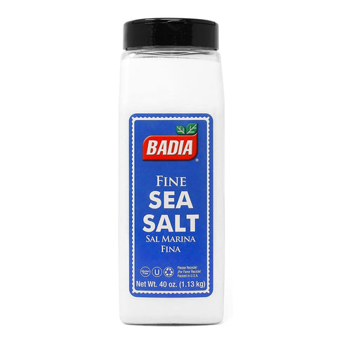 40 oz Badia Sea Salt, Fine Ground Pure & All-Natural - Kosher