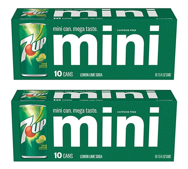 Mini 7up Sodas - 10 pack (2 cases of 10 packs for