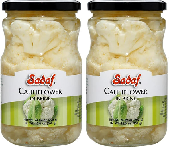 Sadaf Pickled Cauliflower in Brine - Cauliflower Florets for Cooking & Food