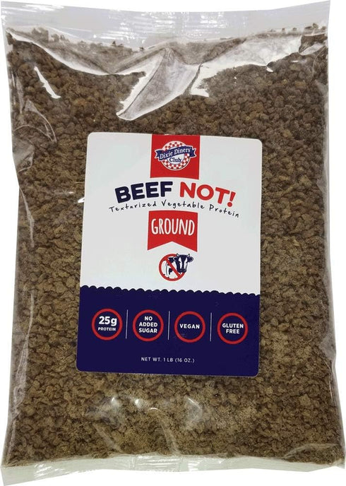 Dixie Carb Counters 1 lb 2 Pack 25g Dixie Diner's Texturized Vegetable Protein - Beef Not Bag - Vegan and Gluten Free