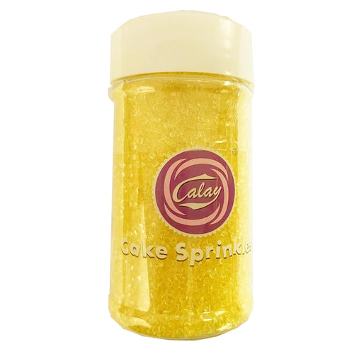 Sentovac Yellow Sanding Sugar for Baking, Edible Sparkling Sugar Crystals for Cake, Cookie, Cupcake Decoration.