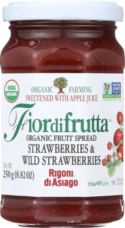 Fiordifrutta Organic Strawberry Fruit Spread 8.82 Oz (3 Pack) by