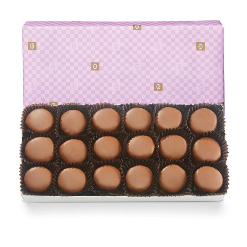 See's Candies 1lb Milk Peanut Butter Pattie Lavender Wrap