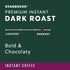 3.17 oz Starbucks Premium Instant Coffee, Dark Roast Coffee, Arabica Beans, Three Tins