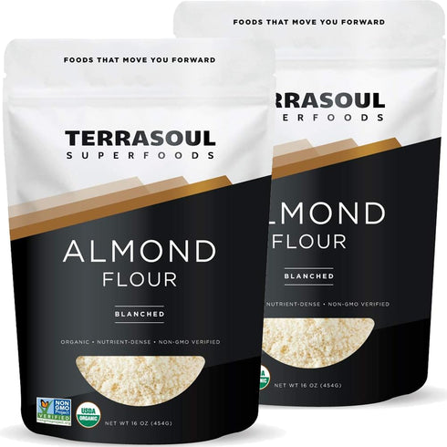 Terrasoul Superfoods Organic Almond Flour, 2 Lbs (Pack of 2) - Fine