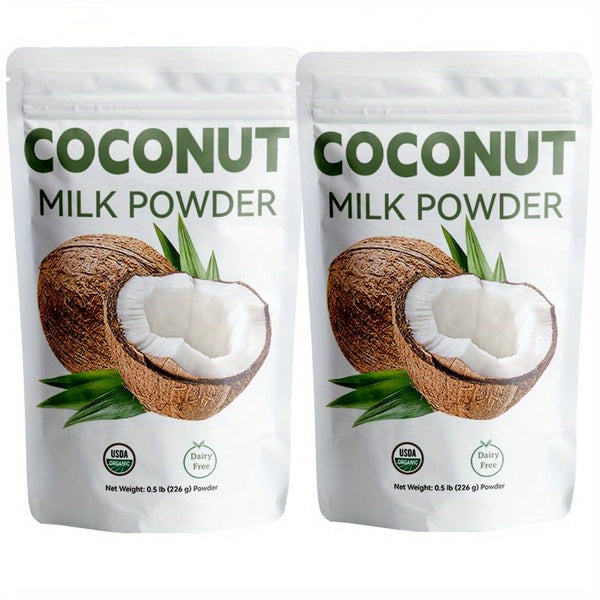 MYSTICART 226g (2pack), Organic Coconut Milk Powder, Perfect for Coffee, Tea and Smoothie,