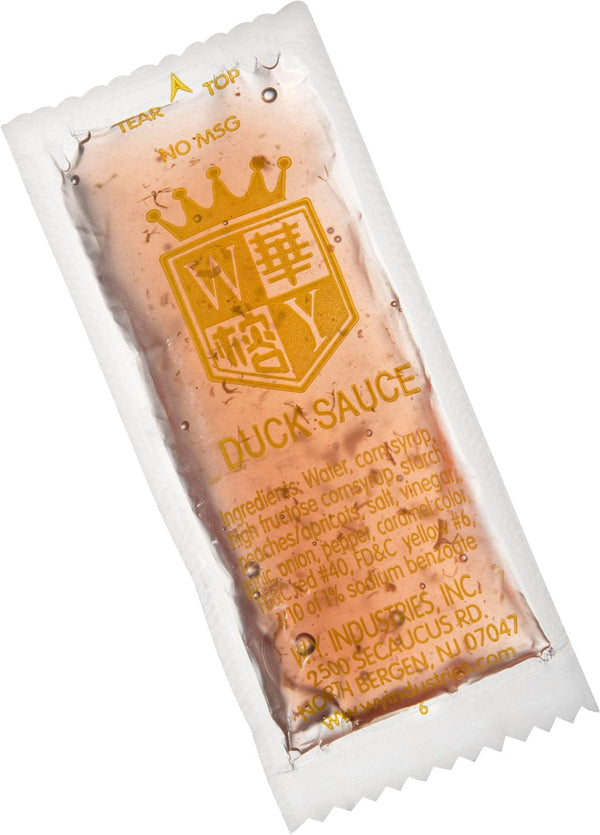 QQOUTLET Premium Duck Sauce Packets Authentic Sweet & Sour Condiment No MSG Added