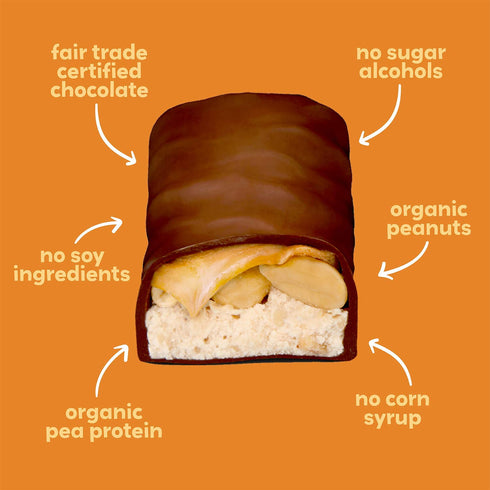 (1 70% 3.4oz UNREAL Dark Chocolate Caramel Peanut Nougat Bars Bag), Organic Ingredients, Fair Trade, Non-GMO, No Corn