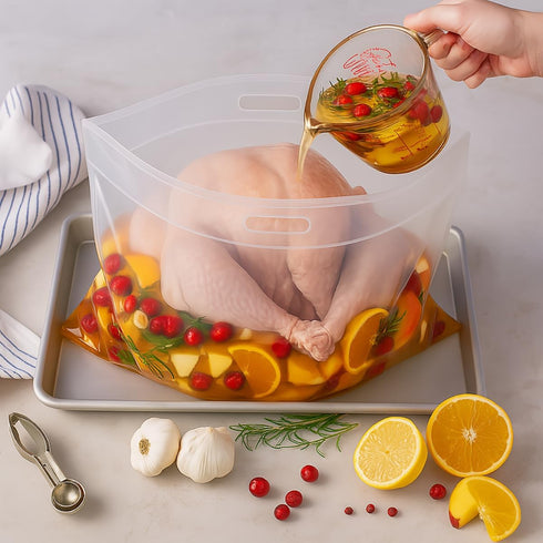 HIC Roasting Turkey Brining Bag, Holds 20-Pound Turkey with Brining Liquids and Seasonings