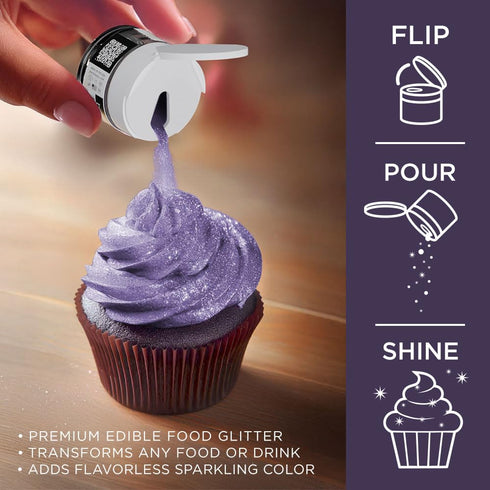 Bakell Deep Purple Tinker Dust, 5g Edible Glitter for Food, Desserts, and Beverages