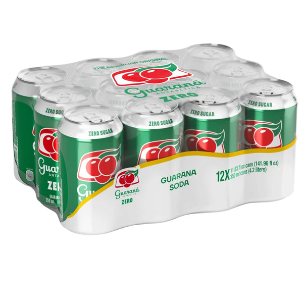 Brex America Guarana Antarctica Zero Diet, 12-Ounce (Pack of 12)