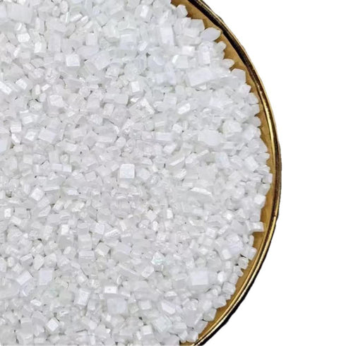 NIPEOR White Sugar Crystals 4.6oz (130g) Edible Sprinkles for Cake & Cupcake Decorating,