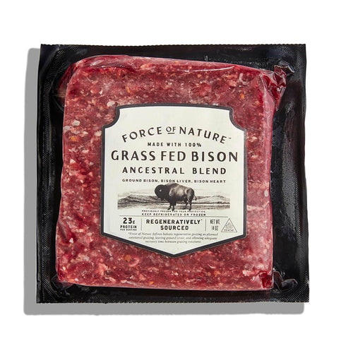 Force of Nature Meats Ground Bison, Liver, Heart, 14 OZ