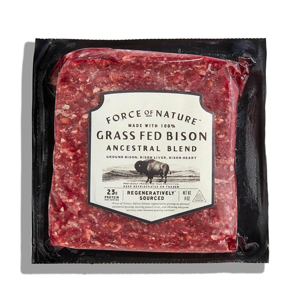 Force of Nature Meats Ground Bison, Liver, Heart, 14 OZ