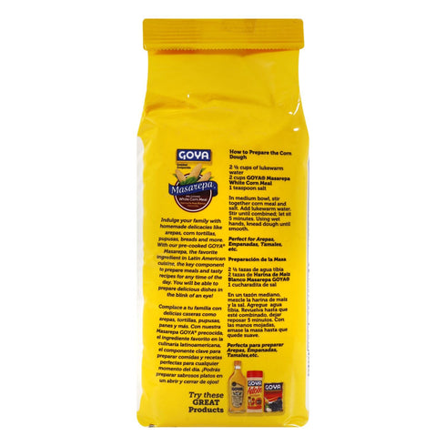 35.2 (Pack 10) Goya Masarepa Pre-Cooked White Corn Meal, Ounce