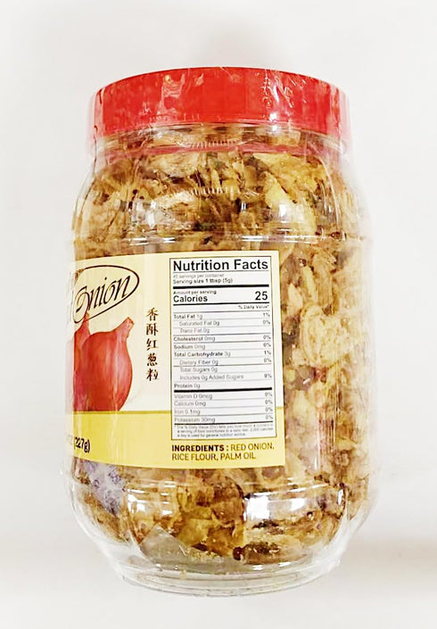 Generic 8 oz (227g), Fried Red Onion, Crispy Topping