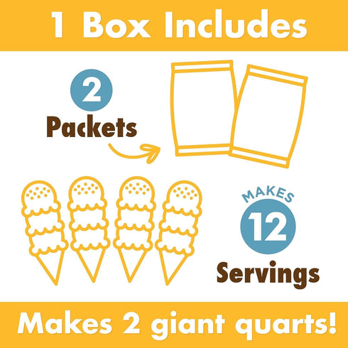 Pack (4) 5 Triple Scoop - Variety Ice Cream Mix, Mix For Ice Cream Maker. Simple, Easy, Delicious. From Gourmet Mix