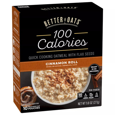 9.8oz (3 Pack) Better Oats OAT FIT Instant Oatmeal CINNAMON ROLL