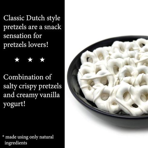 22 Liberty Bell Vanilla Yogurt Covered Mini Pretzels, Gourmet Sweet Salty Snacks, Ounce Bag