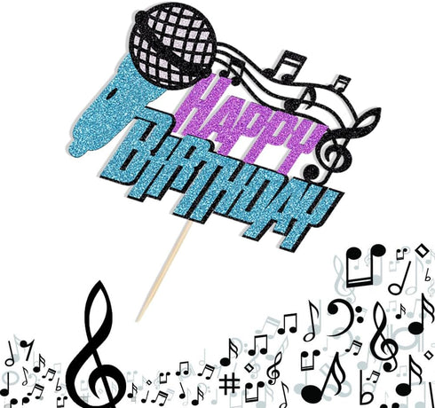 Music Birthday Cake DecorationHost Music Cake Decor Karaoke Musical Theme Cake DecorationMusician Party Birthday party