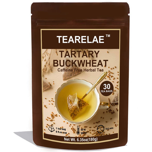 TEARELAE - Himalayan Tartary Buckwheat Teabags 6.35oz/180g (6g x 30 Bags) - Pure Natural Caffeine Free Buckwheat Tea
