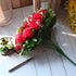 NURCIX 24 (24 Roses Bouquet Plant Simulation Flowers Western Bud Bud Roses Fake Flowers Wedding Hand Bouquet red