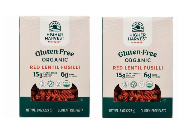 HEB Higher Harvest by Gluten Free Pasta - 2 pack (Red Lentil Fusilli