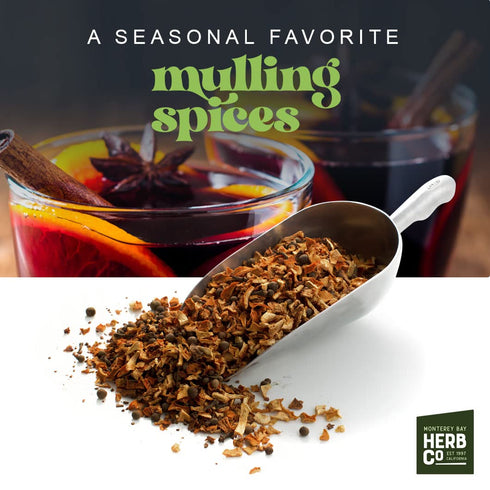 Monterey Bay Herb Co. Mulling Spices - Flavor Tea, Fruit Juices & Wine - 1 LB