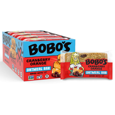 Pack 12 Bobo's Cranberry Orange Oat Bars, Gluten Free, Non-GMO, Whole Grain Oats, of | Snack Bars | On-the-Go | Made