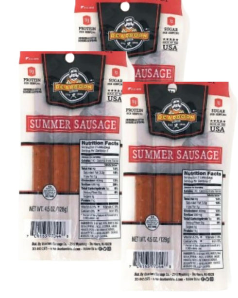 Generic Dearborn Brand Summer Sausage 4.5 oz - Bursting with Flavor, Perfect for