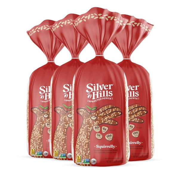 Silver Hills Bakery Silver Hills Squirrelly Bread, Low Fat Bread, Made with Organic Sprouted Grains,