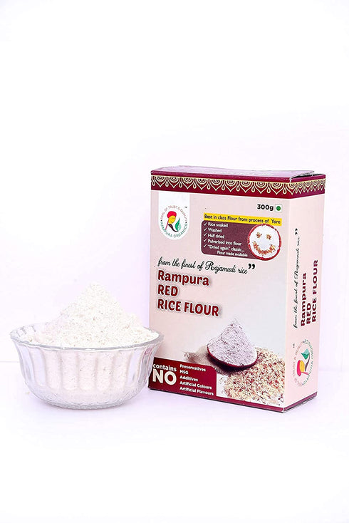 Rampura Organics (Karnataka) Organic Red Rice Rava, No Artificial,Color & Preservatives - (Pack of