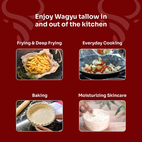 Wagyu Republic Beef Tallow ? Grass Fed, Great for Cooking Steak or as Tallow Balm, 28oz Jar