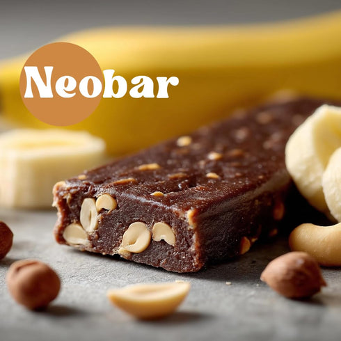 12 Count NEOBAR Banana Peanut Fruit and Nut Bars - Plant-Based Vegan Snack Bars, Gluten Free Dairy Free Snacks, No